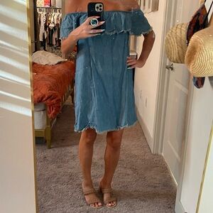 Mossimo Supply Co. Strapless Blue Dress